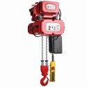 Paranco trifase e carrello traslazione elettrico compatto catena 1 tiro 2 velocità sollevamento carichi kg.1000 CD.0.DTD.301003F