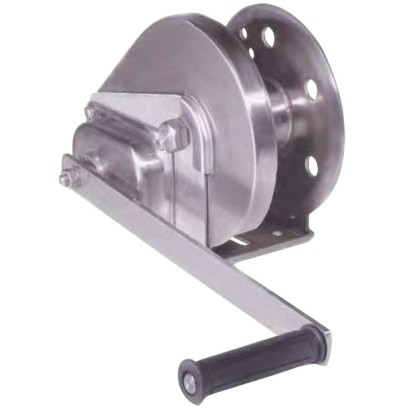 Verricello manuale acciaio inox a fune con freno manovella per sollevamento trazione orizzontale kg.825 verticale kg.410 NUM18iF