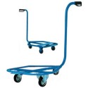 Carrello pianale ochetta manuale portaspesa maniglia collo di cigno portacasse 3 ruote kg.150 ortofrutta cm.115x47xh.77 Mod.966F
