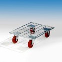 Carrello pianetta cm.62x41xh.15 base piattaforma 4 ruote kg.150 portacasse trasporto scatole CPR in magazzini supermercati 27F