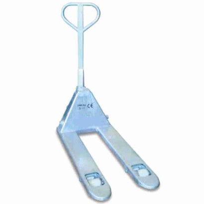 Transpallet idraulico manuale forche corte mm1000x540 1 rullo ruote nylon kg2500 per ambienti alimentari chimico umidi NL1/80/ZF