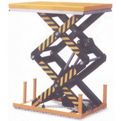 Piattaforma elevatrice elettrica trifase fissa tavolo sollevamento doppio pantografo Kg.2000 mm2200x1500 alzata mm.1850 NPF200BF