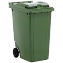 Cassonetto pattumiera in PEHD litri 360 su ruote per raccolta differenziata rifiuti solidi urbani per condomini industria 360LTF