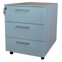 Cassettiera mobiletto contenitore metallico ruote 3 cassetti serratura arredo uffici scrivanie archivio documenti CASS.UFF.CZ3F