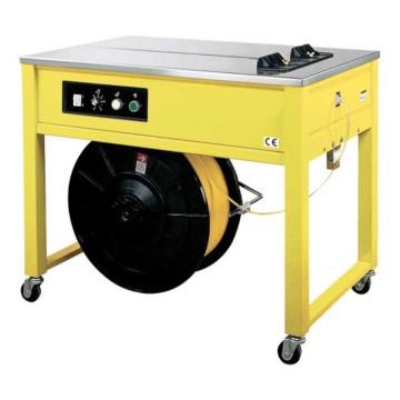 Reggiatrice semiautomatica a banchetto per imballaggio con reggetta mm.6-15 tensionamento elettromeccanico blocco giunto taglio