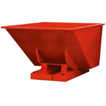 Benna autobasculante cassone contenitore inclinazione automatica Lt.765 Kg.2000 mm.1525x1215x870 muletti scarti rifiuti NSBA900F