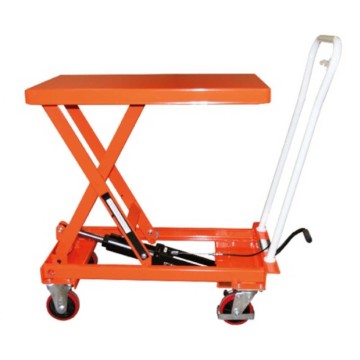 Carrello piattaforma elevatrice manuale sollevamento singolo pantografo h.cm.91 tavolo di lavoro cm.83x50 portata kg.250 NBS25F