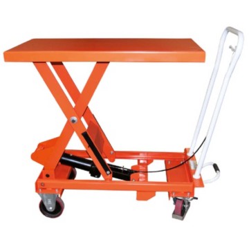 Carrello piattaforma elevatrice manuale sollevamento singolo pantografo h.cm.100 tavolo lavoro cm.101x52 portata kg.500 NBS50F