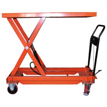 Carrello piattaforma elevatrice manuale sollevamento singolo pantografo h.cm.110 tavolo lavoro cm.152x62 portata kg.500 NB50LAF