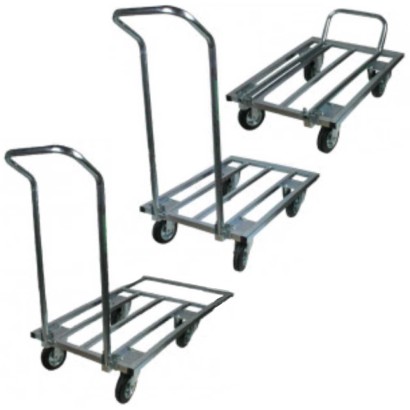 Carrello mercino pianale allungabile manico chiudibile mercati ortofrutta scatole pannelli 9FS