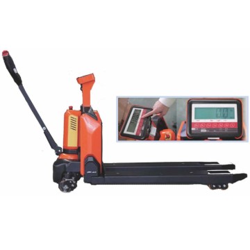 Transpallet trazione sollevamento elettrico Kg.1500 movimentazione in spazi ristretti con sistema di pesatura e stampa NEEN/PESF