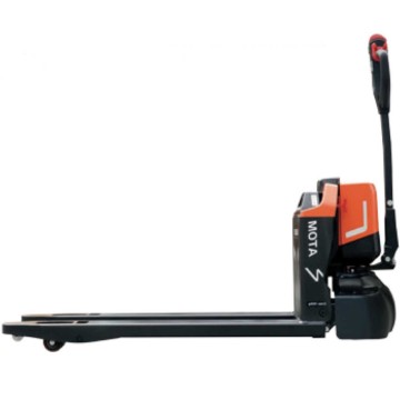 Transpallet elettrico a batteria trazione sollevamento merci Kg.1500 mm.540x1150 spazi ristretti in logistica depositi NEENQ2-BF