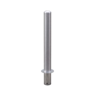 Paletto dissuasore inox satinato da incasso h.1200mm diam.102mm anti-sosta anti-parcheggio controllo delimitare aree P10H120INTF