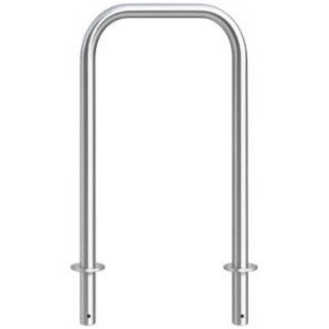Archetto dissuasore inox satinato da incasso h.1200x480mm antisosta antiparcheggio controllo accessi delimita aree ARC120X48INTF