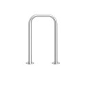 Archetto dissuasore inox satinato a tasselli h.1000x480mm antisosta antiparcheggio controllo accessi delimita aree ARC100X48TASF