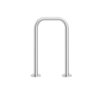 Archetto dissuasore inox satinato a tasselli h.1000x480mm antisosta antiparcheggio controllo accessi delimita aree ARC100X48TASF