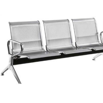 Panca per sale d'attesa 3 posti acciaio inox microforato cm.175x65xh.76 panchina arredo ospedali aeroporti studi medici GS030-3F