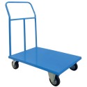 Carrello pianale sponda fissa cm.80x50xh.93 a 4 ruote piene kg.300 trasporto cartoni  sacchi documenti in magazzini uffici 16FS1