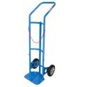 Carrello portabombola singola ø mm.260 lt.40/50 ruote piene kg.100 catenelle sicurezza bombola settore industria ospedali 994F