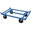 Carrello basso portapallet per movimentazione bancali europallet a spinta su ruote mm.1220x840x320h. Portata Kg.1000 Mod. 410F