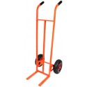 Carrello con forche portacasse ruote pneumatiche Kg.200 spalla dritta trasporto pallet da terra in ristoranti magazzini 007FF
