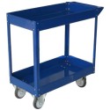 Carrello portatutto 2 piani in ferro bordati cm.84x41xh.82 4 ruote Kg.100 per uffici scuole officine trasporto documenti TC4102F