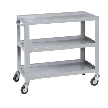Carrello portautensili 3 vasche ferro cm.80x42xh.80 4 ruote kg.150 movimenta documenti pacchi trasporto in officine uffici R23VF
