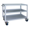 Carrello 3 ripiani in ferro mm.1000x600xh.825 P. Kg.250 logistica magazzini uffici officine trasporto strumenti prodotti RP3VF