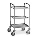 Carrello acciaio inox 3 vasche asportabili cm.58x51xh.110 Kg.60 trasporto in ristoranti alberghi mense laboratori ospedali 1517F