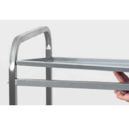 Carrello acciaio inox 3 vasche asportabili cm.58x51xh.110 Kg.60 trasporto in ristoranti alberghi mense laboratori ospedali 1517F