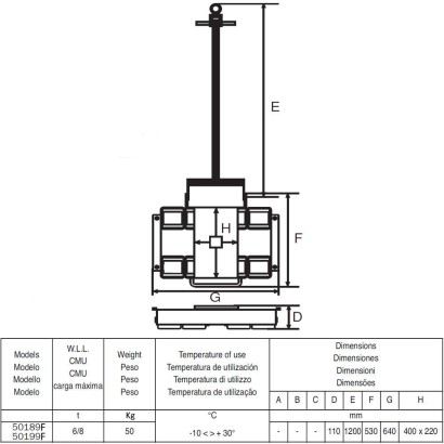 Guida sterzante con 8 rulli in nylon t.6 per spostamento trasporto industriale movimentazione carichi pesanti voluminosi 050189F